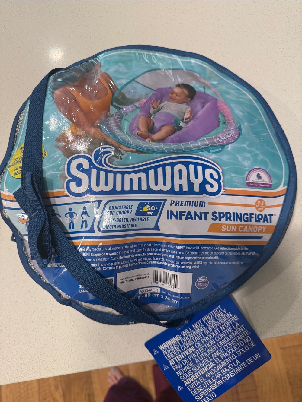 SwimWays Infant SpringFloat with Sun Canopy -